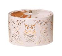 Aroma Silhouette White & Gold Carousel Owl Shade
