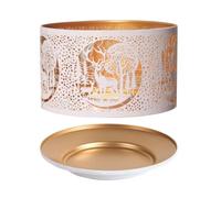 Aroma Silhouette White & Gold Deer Family Shade & Tray