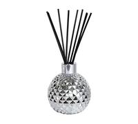 Aroma Silver Glass Reed Diffuser & 50 Black Fibre Reeds