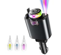 Aroma Starlight Car Charger, 45W Fast Charging Adapter, 5 in 1 Retractable Cars Charger with Aromatherapy Diffuser, USB C Roof Star Lights Fast Car Charger