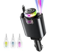Aroma Starlight Car Charger, 45W Fast Charging Adapter, Star Lights Motorcar Charge, Retractable Car Charger with Aromatherapy and Starlight, 5 in 1 USB C Auto Phone Chargeing Car Accessories