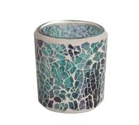 Aroma Teal Crackle Tealight & Votive Holder