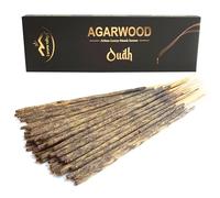 Aroma Valley Oud Agarwood Incense Sticks - Artisan Luxury Masala Incense - Handcrafted Long-Burning (75 minutes) extra-thick sticks - Exotic Divine Scent for Home, Spirituality & Meditation - Oudh