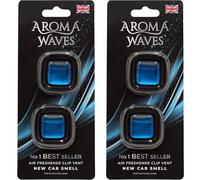 Aroma Waves Fresh New Car Air Freshener Clip-on Car Vent Grill Twin Pack (2)