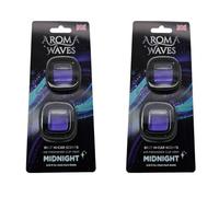 Aroma Waves MIDNIGHT CHILL Car Air Freshener Clip Vent, Pack of 4