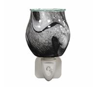 Aroma Wax Melter Electric Plug-In Grey Swirl Lamp 12cm Home Fragrance Decoration Gift