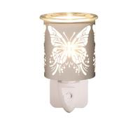 Aroma White & Gold Butterfly Plug In Wax Melt Warmer