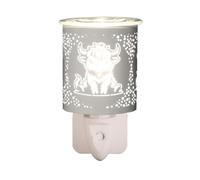 Aroma White & Gold Highland Cow Plug In Wax Melt Warmer