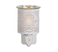 Aroma White & Gold Merry Christmas Plug In Wax Melt Warmer