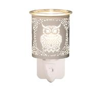 Aroma White & Gold Owl Plug In Wax Melt Warmer