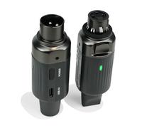 AROMA Wireless XLR Transmitter Receiver, UHF Wireless Microphone Audio System for Dynamic Mics PA Mixer