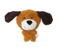 AROMADOG Rescue Stuffingless Big Head Flattie Dog Toy 19cm - Scented Calming Plush with Therapeutic Essential Oils, Soft Soothing Toy with Squeaker, Stress and Anxiety Relief for Dogs