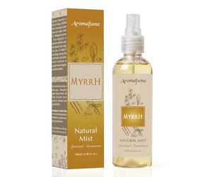 Aromafume Myrrha Natural Resin Mist Spray 100 ml / 3.3oz | Ideal for positive energy, spirituality & rituals | Made with Pure Resin from Somalia | Non-alcoholic, non-toxic & vegan