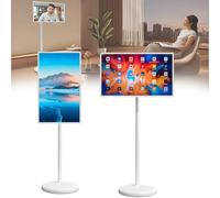 aromaoveite A 27-Inch Portable Smart Screen Running Android, Featuring A Movable Touchscreen That Rotates 360 Degrees, Suitable For Both Home And Outdoor Use. 8+128GB