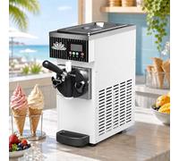 aromaoveite Commercial Soft Serve Ice Cream Machine 450w,Commercial Ice Cream Maker 4-5l/H With Lcd Panel,One-Touch Cleaning,Stainless Steel Soft Serve Machine For Restaurant,Café,Shop White