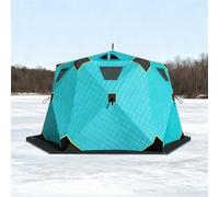 aromaoveite Ice Fishing Tent, Hexagonal Ice Fishing Hut, 420d Insulation, Can Accommodate 6-8 People, Suitable For Winter Fishing, Camping And Other Activities. peacockblue