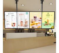aromaoveite Led Menu Light Box | Wall-Mounted Led Menu Light Box, Ultra-Thin 1.6 Cm Led Display, Easy To Change Posters In 3 Seconds 40 * 50cm