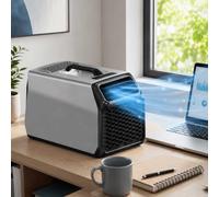 aromaoveite Portable Tent Air Conditioner, 4000 Btu Portable Ac Unit With Compressor Cooling, Dehumidifier, Sleep Mode And 24h Timer For Camping, Rv, Van, Truck Cab And Small Rooms Silver