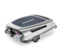 aromaoveite Solar Automatic Pool Skimmer Robot For Above Ground Pools - 24/7 Debris Cleaner With App Control, Ideal For Leaves, Pollen, And Dust - Solar Powered Pool Vacuum For Family Leisure gray