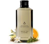 AromaPlan Hotel Scents White Tea & Thyme 5 Fl Oz (148ml), Home Luxury Aroma & Hotel Fragrance Diffuser Oil- Hotel Diffuser Oil for Aromatherapy- USA Made, Bigger Bottle, Bolder Aroma & Longer Lasting