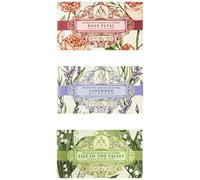 Aromas Artesanales de Antigua Peony Plum, Orange Blossom, & White Jasmine Soap Set 3 x 200g