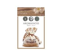 Aromasacks Home - Air Freshener for cupboards and drawers. Natural White Flower. Duration 8 weeks. Linen Sachet with Aromatic Pearls. Essence 0% Alcohol