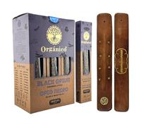 Aromasenses - Incense Ullas Black Opium Complete Box with 12 Boxes | 100% Natural and Ecological Incense | Aromatherapy with Herbs | Organic Incense + 1 Tablet Aromasenses.