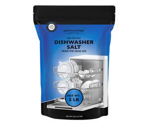 Aromasong Dishwasher Salt 5 LB - 100% Natural Water Softening Agent for Cleaner Dishes & Washer Reactivation. Compatible with Bosch Miele Whirlpool