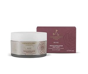 AROMATHERAPY ASSOCIATES Rose Triple Exfoliator 200 ml. Softly smoothes with natural Bamboo, Corn Cob Granules & biodegradable Rose Water infused Jojoba
