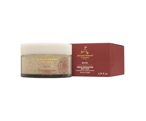 Aromatherapy Associates Rose Triple Exfoliator Face & Body Scrub - Microdermabrasion Treatment with Bamboo, Jojoba & Corn Granules | Gentle Polishing, Brightening & Smoothing | Hydrating Skincare