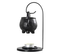 Aromatherapy Burner - Gothic Home Decor Heater with Handle | Ceramic Candle Diffuser, 10.5 x 18 cm, 4.13 x 7.09 Inches, for Office, Apartment, Bedroom, Living Room