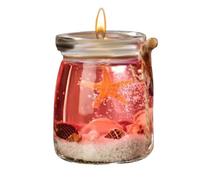Aromatherapy Candle Set - Gel Scented Candles | Aromatherapy Glass Candles | Shell Gel Wax Candle | Starfish Wellhorn Gel Candle | Portable Scented Candles for Travel, Spa, Bath, Yoga