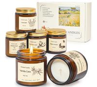 Aromatherapy Candles in Glass Jars with Cinnamon Apple,Vanilla Cake Scented Candles Gifts for Women Christmas Gifts for Staff,Couples,Mum,Friend Thank You Candle Female Xmas Present Ideas