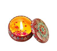 Aromatherapy Candles | Soy Wax Aromatherapy Candle with Dried Flowers | 80g Scented Candle in Exquisite Decorative Jar | Perfect Christmas Giift for Women | Relaxing Bedroom Candle