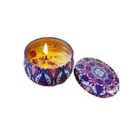 Aromatherapy Candles | Soy Wax Aromatherapy Candle with Dried Flowers | 80g Scented Candle in Exquisite Decorative Jar | Perfect Christmas Giift for Women | Relaxing Bedroom Candle