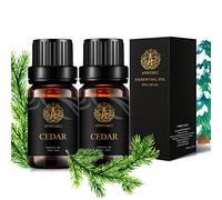 Aromatherapy Cedar Essential Oil Set, 2x10ml Therapeutic Grade Cedar Fragrance Essential Oil Kit for Diffusers, Humidifier, 100% Pure Cedar Aromatherapy Essential Oil Fragrance Set for Home