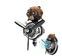 -Aromatherapy Clip - Aircraft Air Freshener, Automatic Air Vent Diffuser In Pilot Bear Design, Rotating Perfume Interior Fragrance, Small s And Trucks In The Shape Of An Aircraft