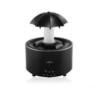 Aromatherapy Diffuser and Humidifier with Rotating Umbrella Design, Raindrop Effect, 7-Color LED Lights, Adjustable Rain Modes, Auto Shut-Off and Timer, Essential Oil Compatible for Home and Office