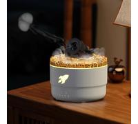 Aromatherapy Diffuser Humidifiers, Volcano Turret Creative Smoke Rings Humidifiers with Color LED Light, Ultra Quiet Cool Mist Essential Oil Diffuser for Bedroom Home Office