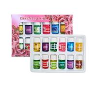Aromatherapy Diffuser Oils Set, 12-Piece Fragrance Oil Scents for Home, Water-Soluble Fragrance Pack for Humidifier, Candle Making, Soap Crafting, Sleep, Relaxation
