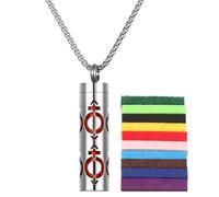 Aromatherapy Diffuser Pendant - Calming Scent Necklace, Stainless Steel Perfume Jewelry | Oil Necklace with Cotton Pads, Relaxing Scented Pendant for Men Women, Stylish Oil Jewelry Fragrance Necklace