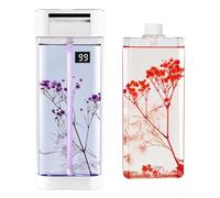 Aromatherapy Diffuser with 2x230ml Essential Oils | Waterless, Wireless Electric Diffuser with Preserved Flower Design | 4 Scent Modes, Wall-Mountable Oil Diffuser for Home