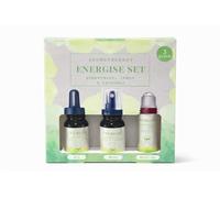 Aromatherapy Energise Set - Peppermint Lemon Lavender Essential Oils Gift Set - 3 Piece Oil, Mist & Roll-On Kit for Relaxation, Focus & Energy Boost - Natural Wellness Gift for Women & Men