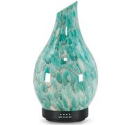 Aromatherapy Essential Oil Diffuser for Home- 150ml Art Glass Diffuser for Essential Oils with Waterless Auto Shut-Off 4 Timer 7 Colors LED Night Light for Home Office Decor Gifts for Women