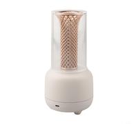 Aromatherapy Essential Oil Diffuser Waterless Cool for mist Scented Machine with LED Night Light Timer for Home Office Bedroom Quiet Operation 198x100mm(White)