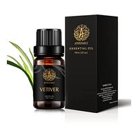 Aromatherapy Essential Oil Vetiver, 100% Pure & Therapeutic Grade Vetiver Essential Oils Scent, 10ml Vetiver Aromatherapy Essential Oils Fragrance Oils Sets for Diffuser, Humidifier, Massage