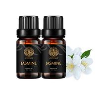 Aromatherapy Essential Oils Set, & Jasmine Essential Oils Scent Set, 2 * 10ml Aromatherapy Essential Oils Fragrance Oils Set for Diffuser, Humidifier, Massage, Candle and Soap Making