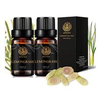 Aromatherapy Essential Oils Set, & Lemongrass Essential Oils Scent Set for Diffuser, Humidifier, Massage, 2 * 10ml Lemongrass Aromatherapy Essential Oils Fragrance Oils Sets
