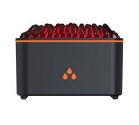 Aromatherapy Flame Humidifier, Small Household Spray Humidifier for Meditation or Winding Down Soothing Essential Oil Diffuser(black)