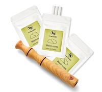 Aromatherapy Inhaler for Essential Oil, Smoking Cessation, Personal Wooden Diffuser for Essential Oils, with 3 Empty Cotton Wicks